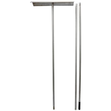 Emsco Group 15ft All-Aluminum Roof Rake, Long Extension Handle, Easy on Shingles 1282